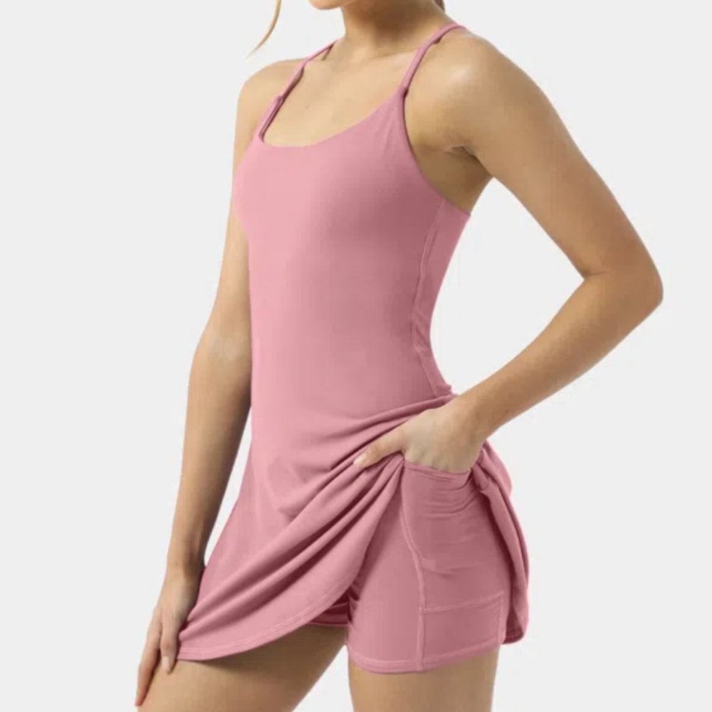 Halara Workout Dress (Lemonade Pink)